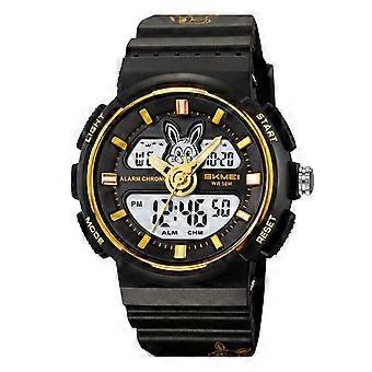 Montre numérique pour homme avec rétroéclairage LED, étanche, alarme et chronomètre, cadran lapin multifonctionnel, montre de sport décontractée, idée cadeau.