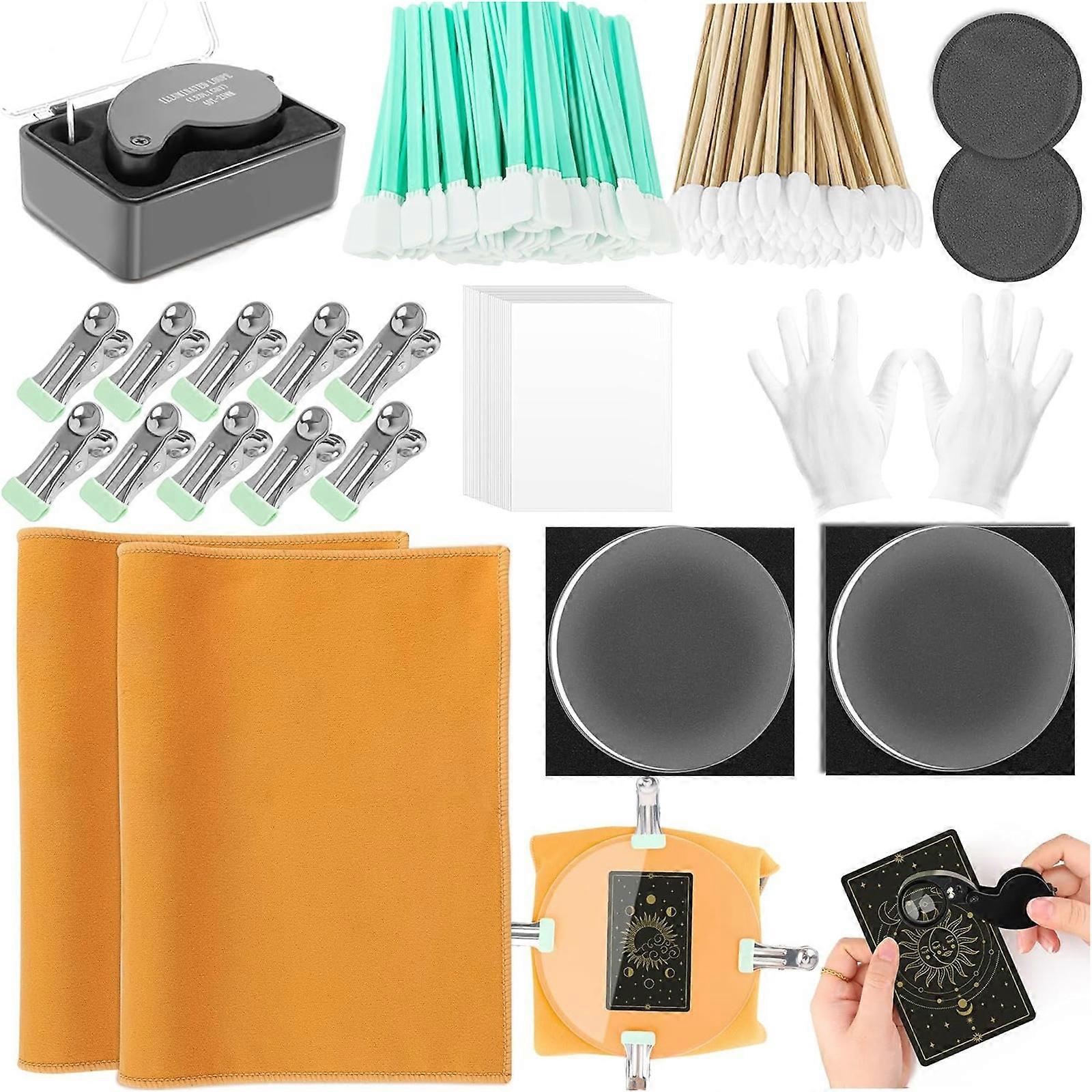 Complete Card Care Solution Set With ABS Tool For Perfect Card Display Multicolor