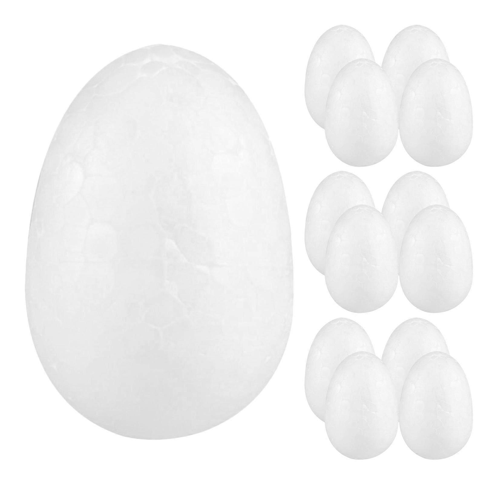 Egg Foam Painting Egg for DIY Craft 50Pcs White Solid Foam Easter Decor