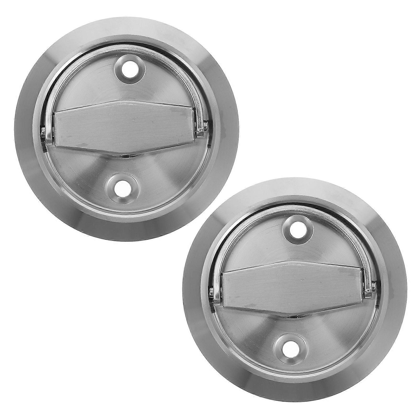 2 Pcs Drawer Handle Door Knobs Concealed Cupboard Pulls Wardrobe Pulls Invisible Door Handle