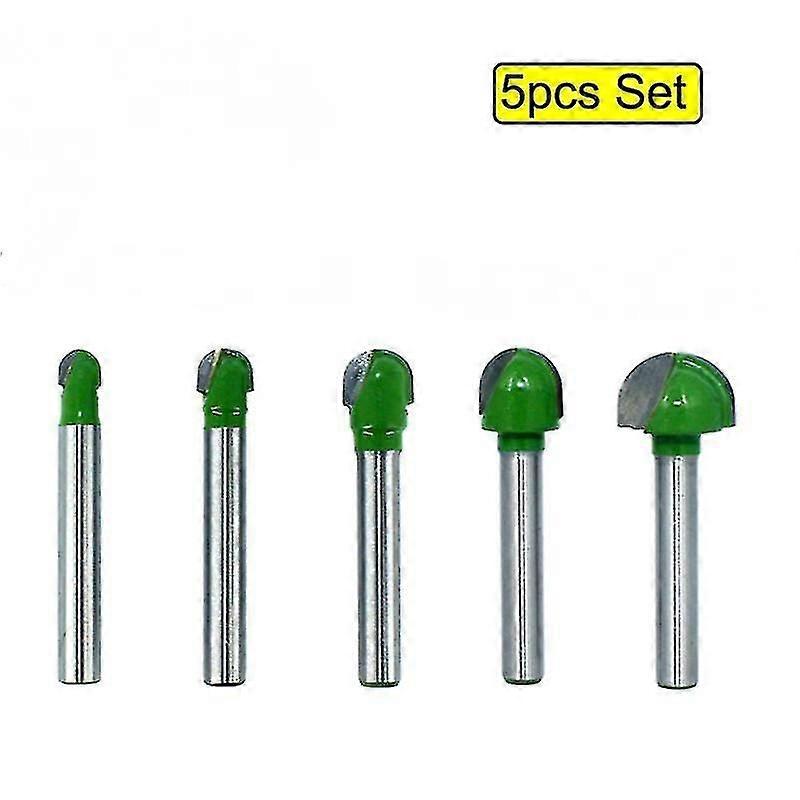 5pcs 6mm Ball Nose Router Bit Set Round Box Solid Carbide Radius