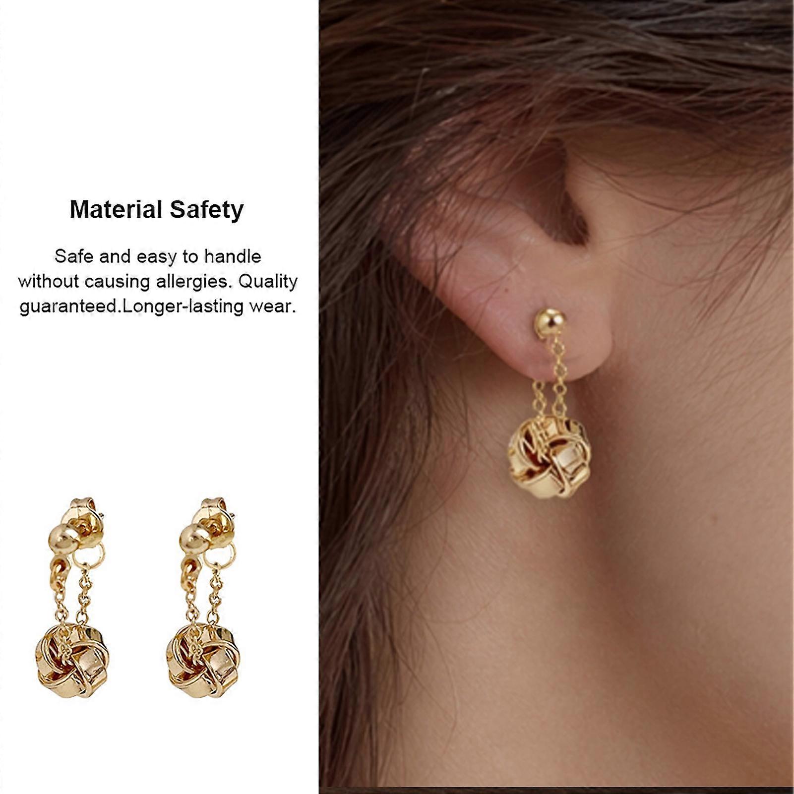 Copper Knot Stud Earrings - Durable & Chic - for Weddings & Office