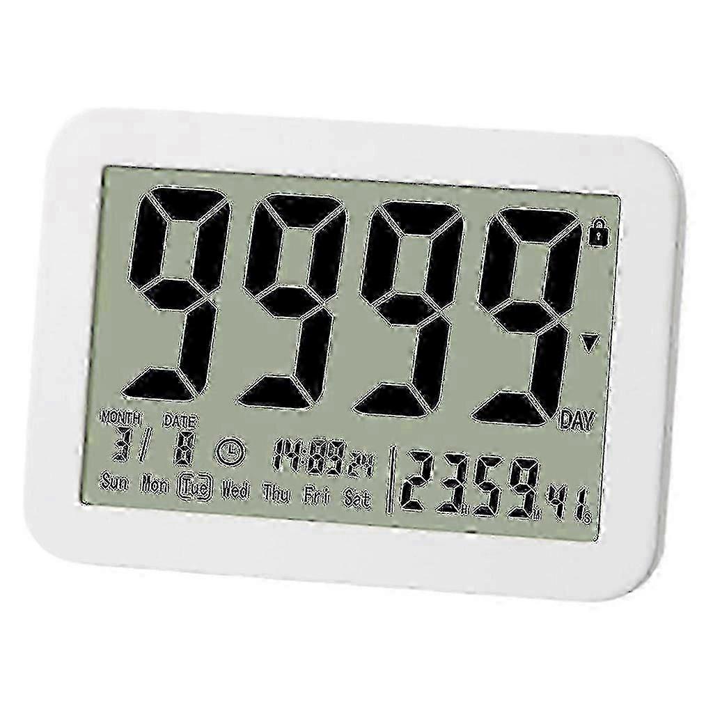 Large Screen Digital Countdown Timer, 9999-Day Countdown, Clock & Timer with Magnetic Back for Home Office