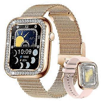 Smartwatch für Erwachsene Voll-Touchscreen Bluetooth Anruf Wasserdichte Uhren Sport Fitness Tracker Smartwatch Lady Reloj Mujer