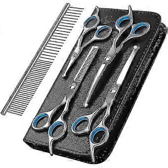 Dog Grooming Scissors Kit Professional Safety Thinning Shears Comb
