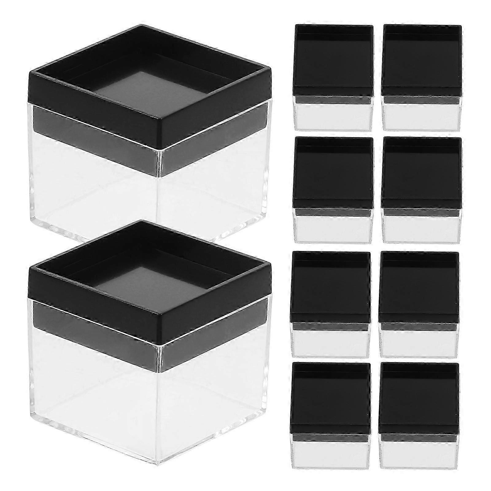 20pcs Display Case Useful Square Transparent Plastic Box Display Holder