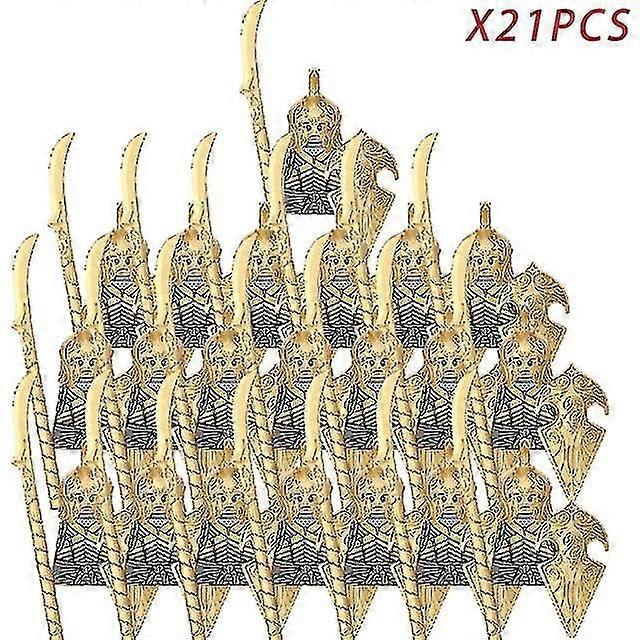 21pcs Classic Medieval Dwarf Warrior Building Blocks