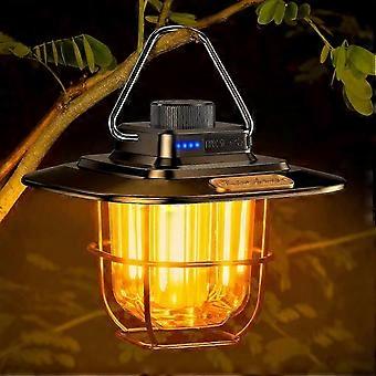 Camping Lantern, Rechargeable Retro Camping Tent Lights Lamp