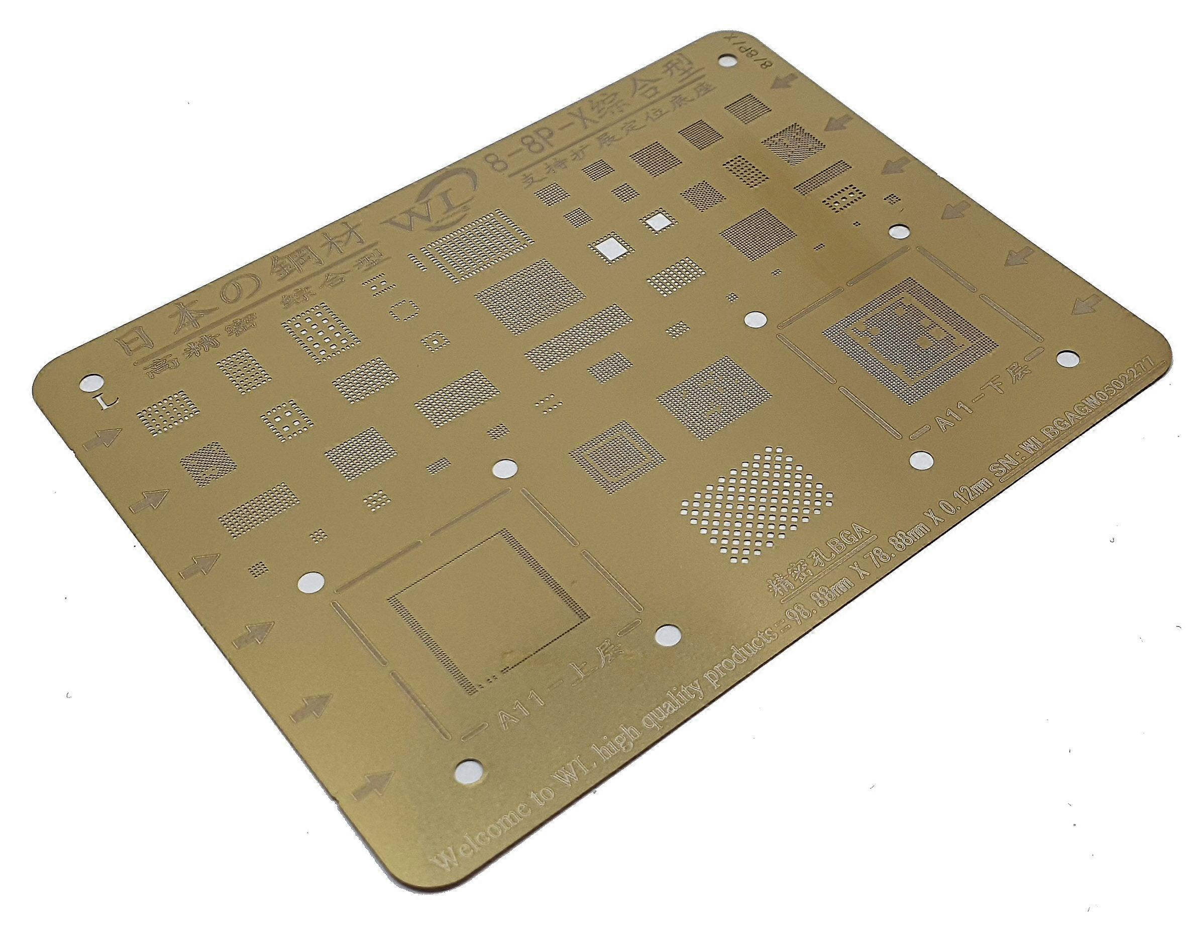 Reballing Stencil For iPhone 8 8 Plus X WL Gold