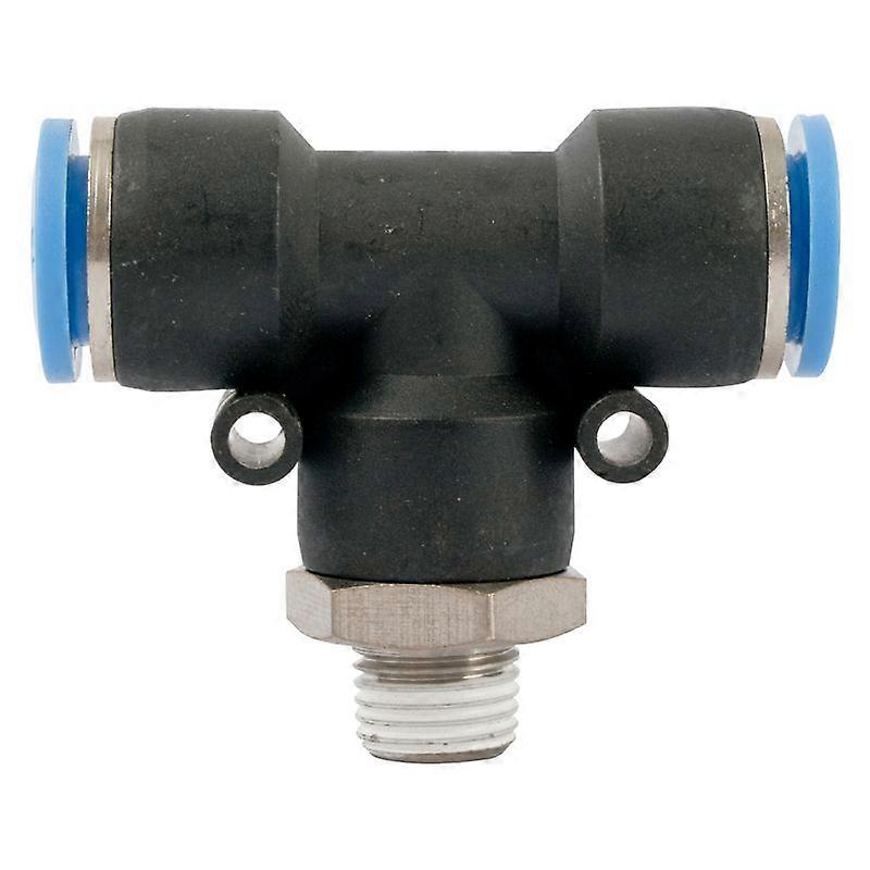 Pu Hose Fitting Tee 12mm-1/4 M - 8 Pack