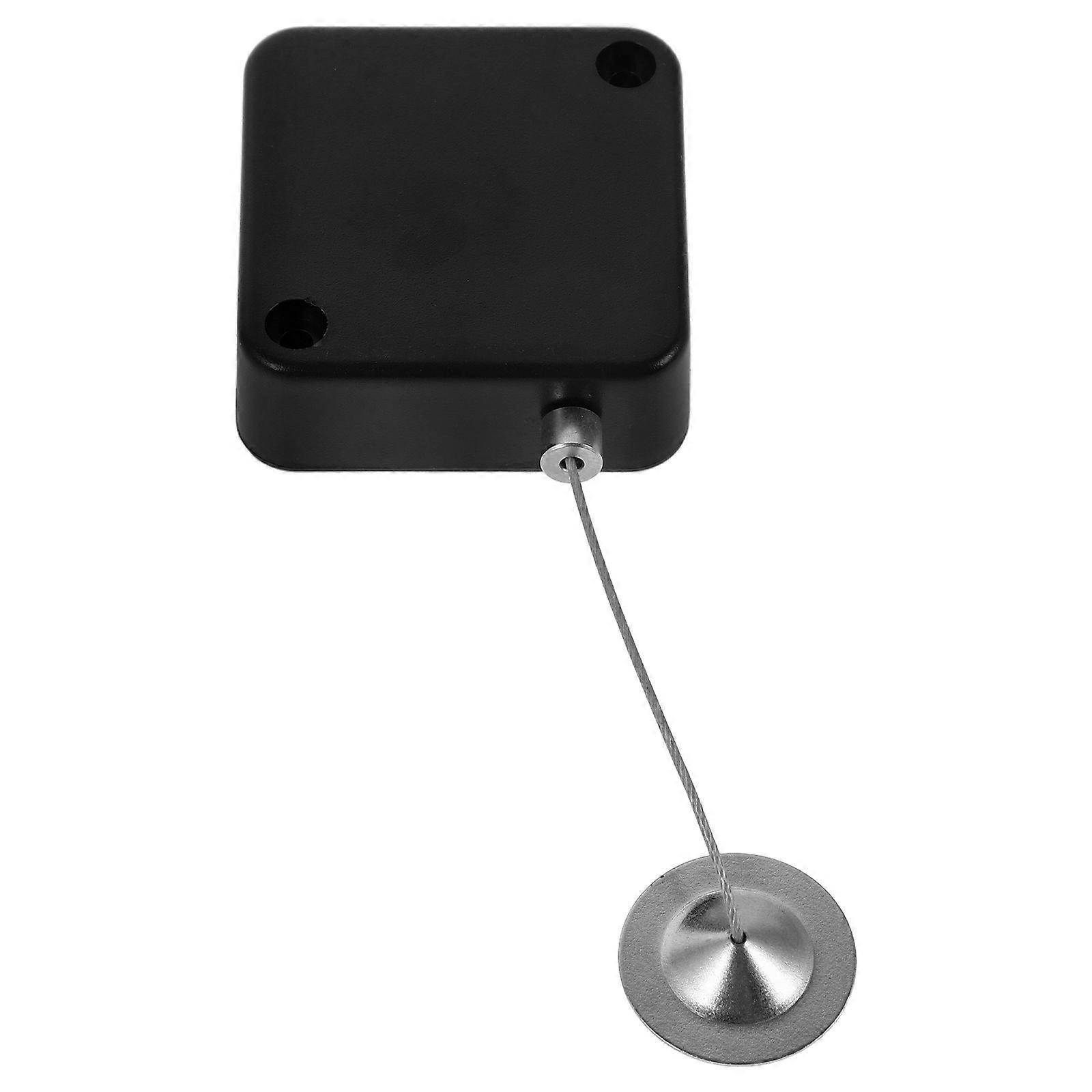 Retractable Cable Locks Cable Lock for Security 2Pcs Black Metal Plastic