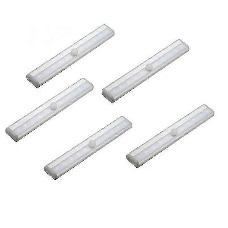 MCTECH 5-Piece Bedside Lamp Wireless LED Cabinet Light with Motion Sensor - Cool White