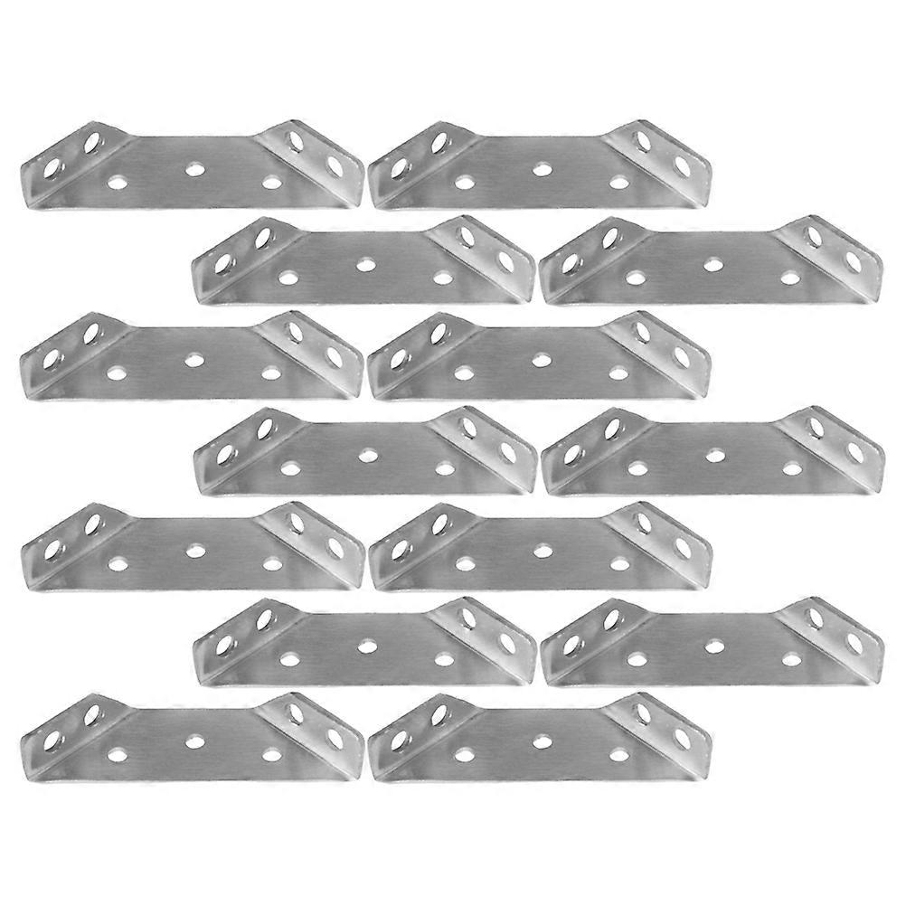 40Pcs Angle Brackets Stainless Steel Corner Code Cabinet Supports Hanging Corner Brackets