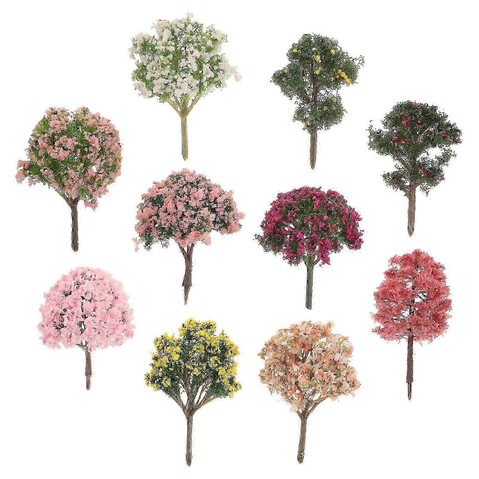 10pcs Plastic Model Trees compatible with Train Scenery Architecture Landscape Crafts DIY