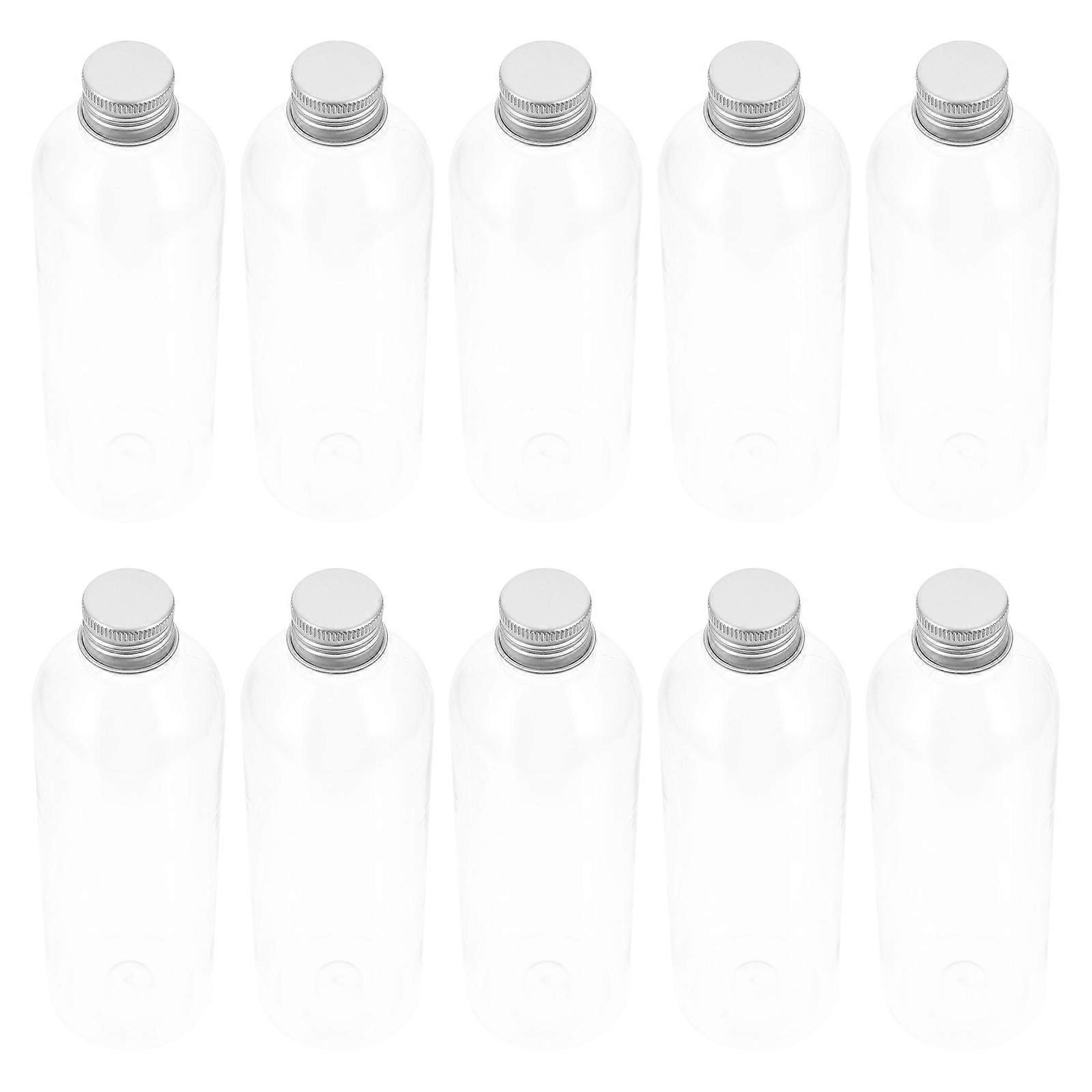 10Pcs Household Juice Bottles Multi-function Plastic Bottles Convenient Empty Bottles