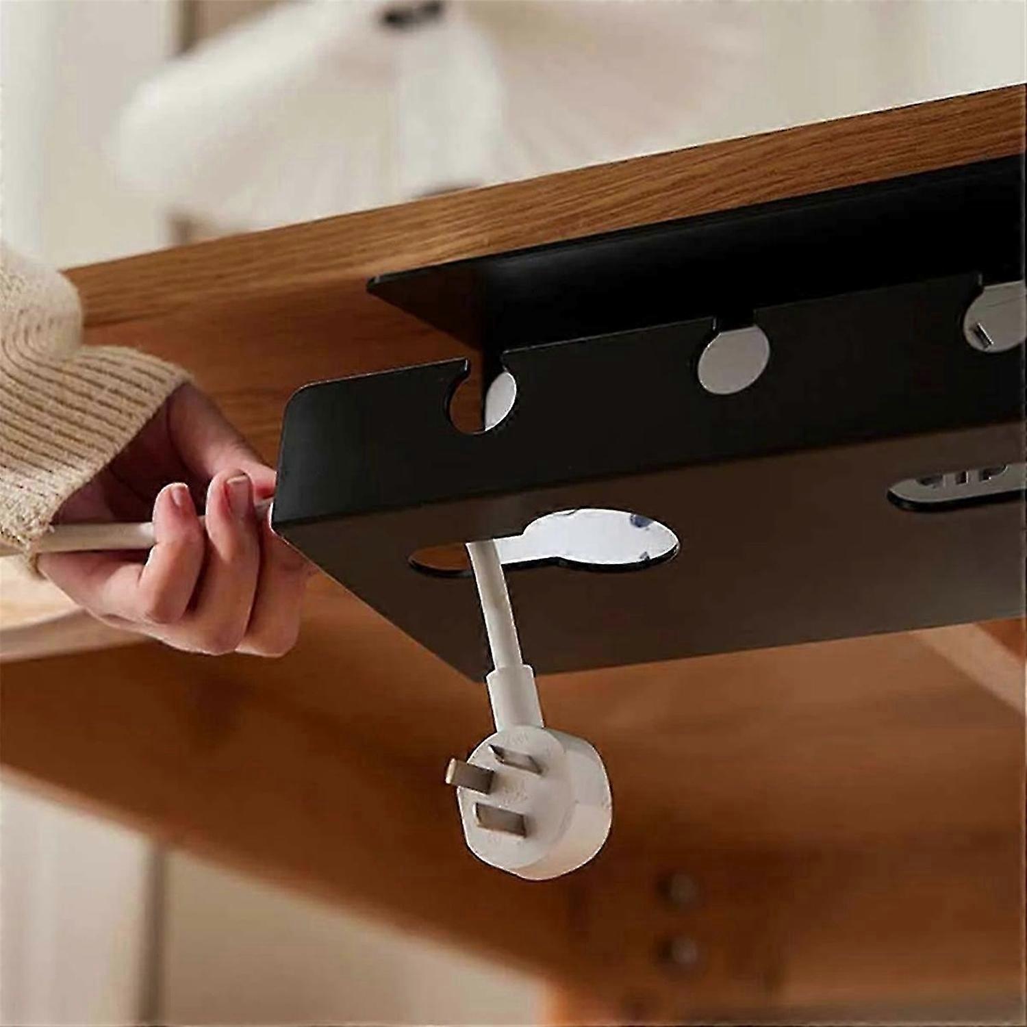 Under Desk Cable Management Cable Tray Power Strip Wire Box