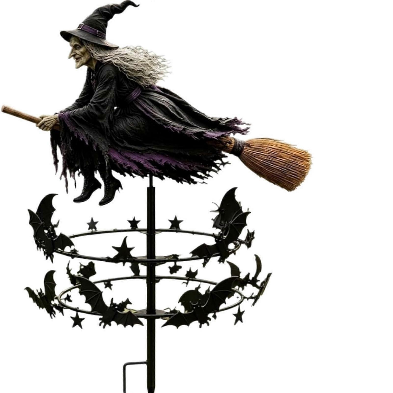 Dynamic Wind Rotator with Witch Halloween Witch Wind Rotator Rotating for