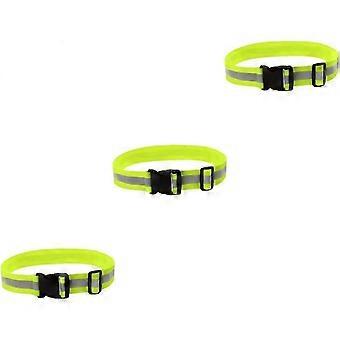 LED Exercise Belt 3 Pieces Set Glow Sports Accessories Wearable Light Up Waist Strap