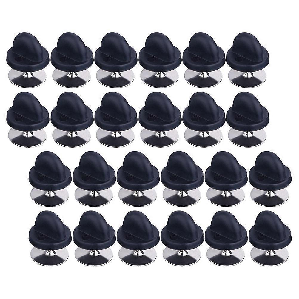 100 Sets Rubber Pin Backs Lapel Pin Backs Pin Safety Backs Flat Round Needles