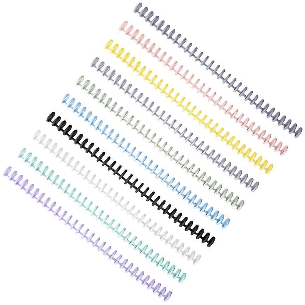10Pcs Binding Spirals Loose-leaf Binding Coils Notebook Binding Spirals Cuttable Binder Rings