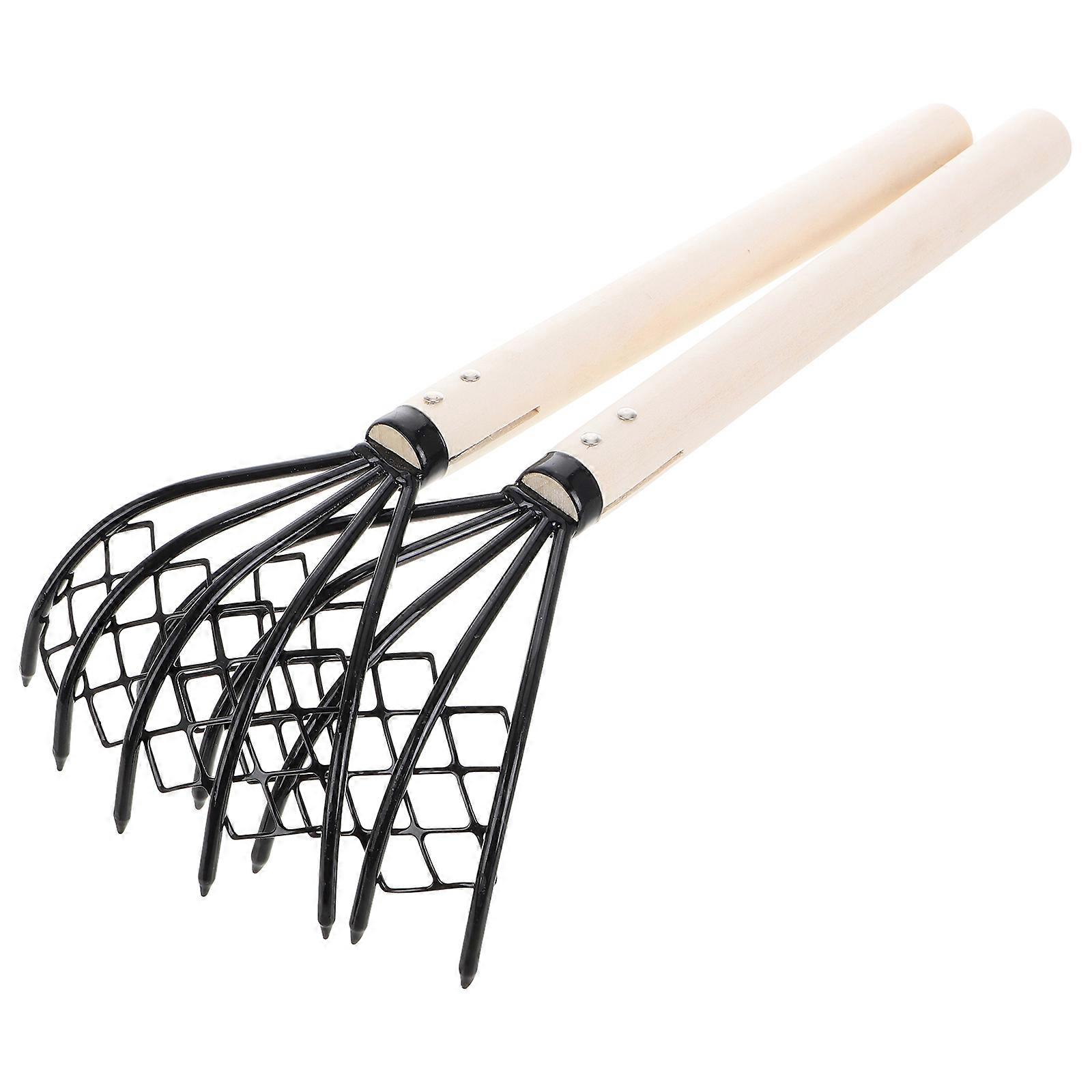 Oyster Rake Hand Tool for Shell Digging 2Pcs Claw Rake with Durable Material