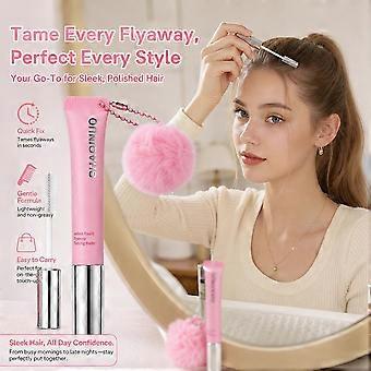 Pink Velvet Hair Taming Wand, Gentle Flyaway Control & Styling Gel