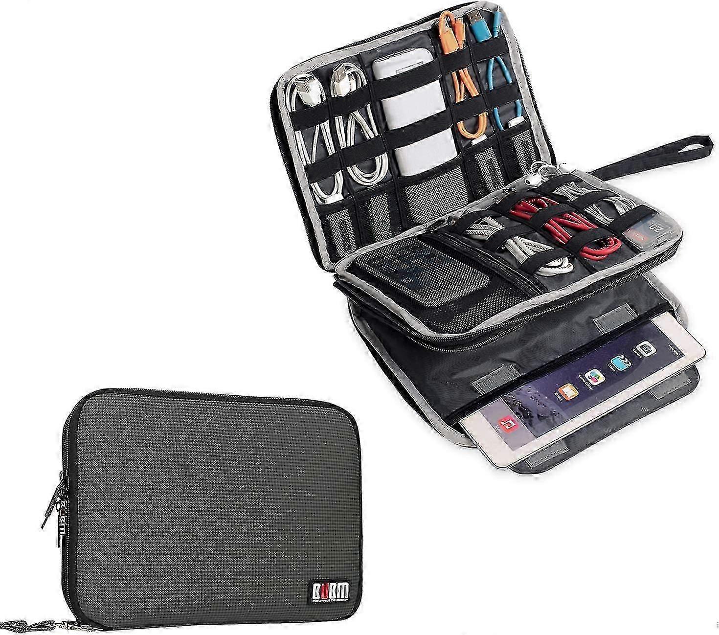 Double Layer Electronics Organizer/travel Gadget Bag For Cables.memory