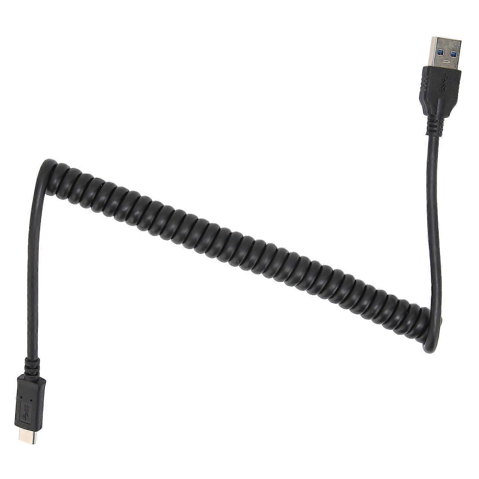 USB3.1 to Type C Converter Cable USB to Type C Spring Retractable Transfer Date Cable