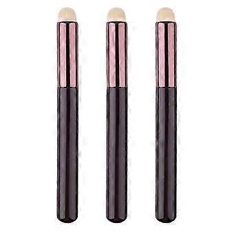 3pcs Artificial Fiber Lip Brush Set – Ergonomic Concealer & Lipstick Applicators for Precise Makeup Application, Durable Mini Tools for Lip Gloss &