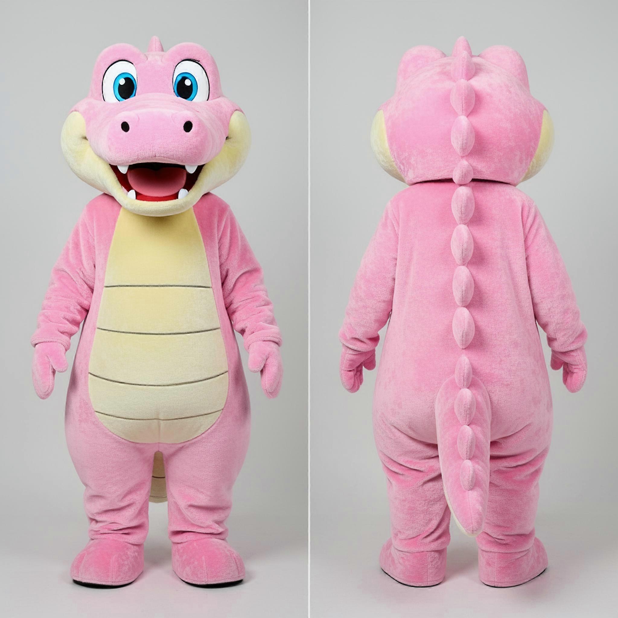 MASTICOT Pink Rounded Snout Crocodile Mascot