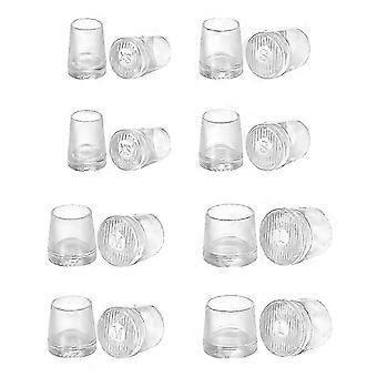 Clear 8 Pairs High Heel Protector Repair Caps Covers for walking on grass, Extra Small, Small, Medium, Large