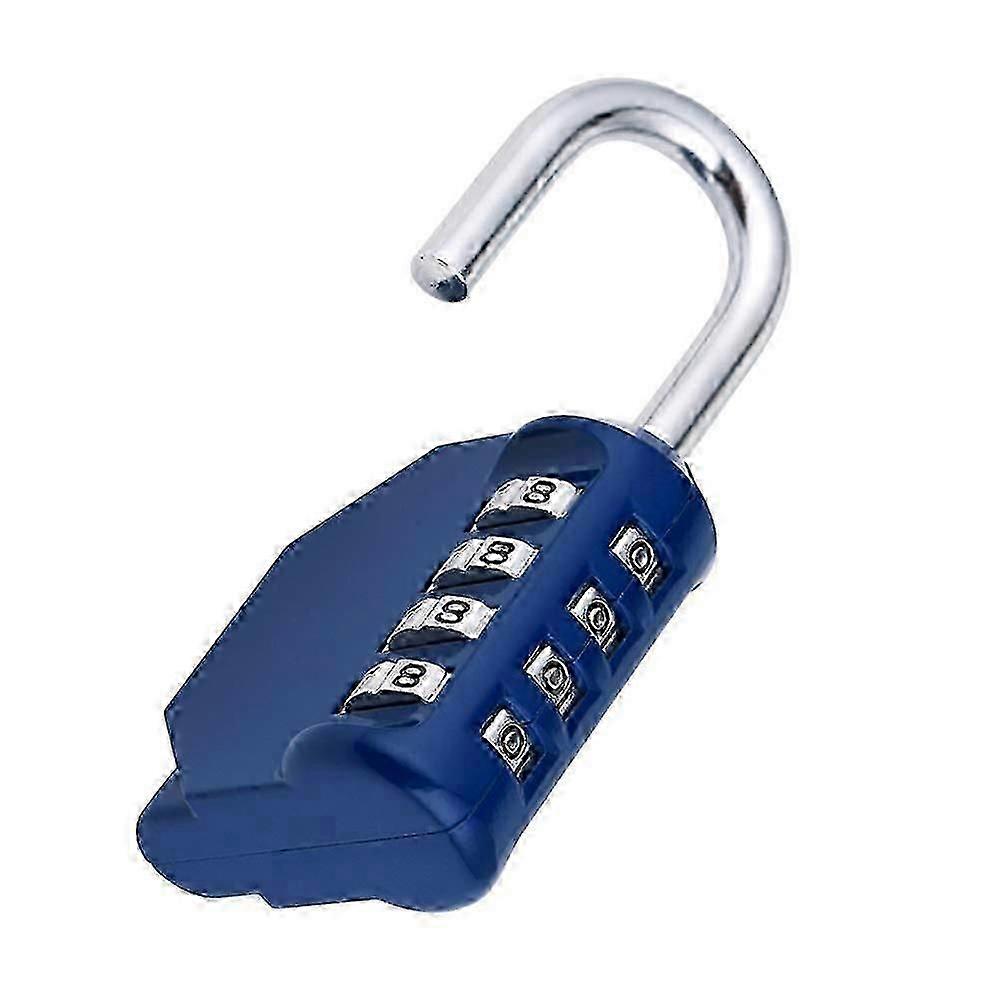 Combination Locker Padlock,4 Digit Coded Padlock,Gym Lock(Blue)