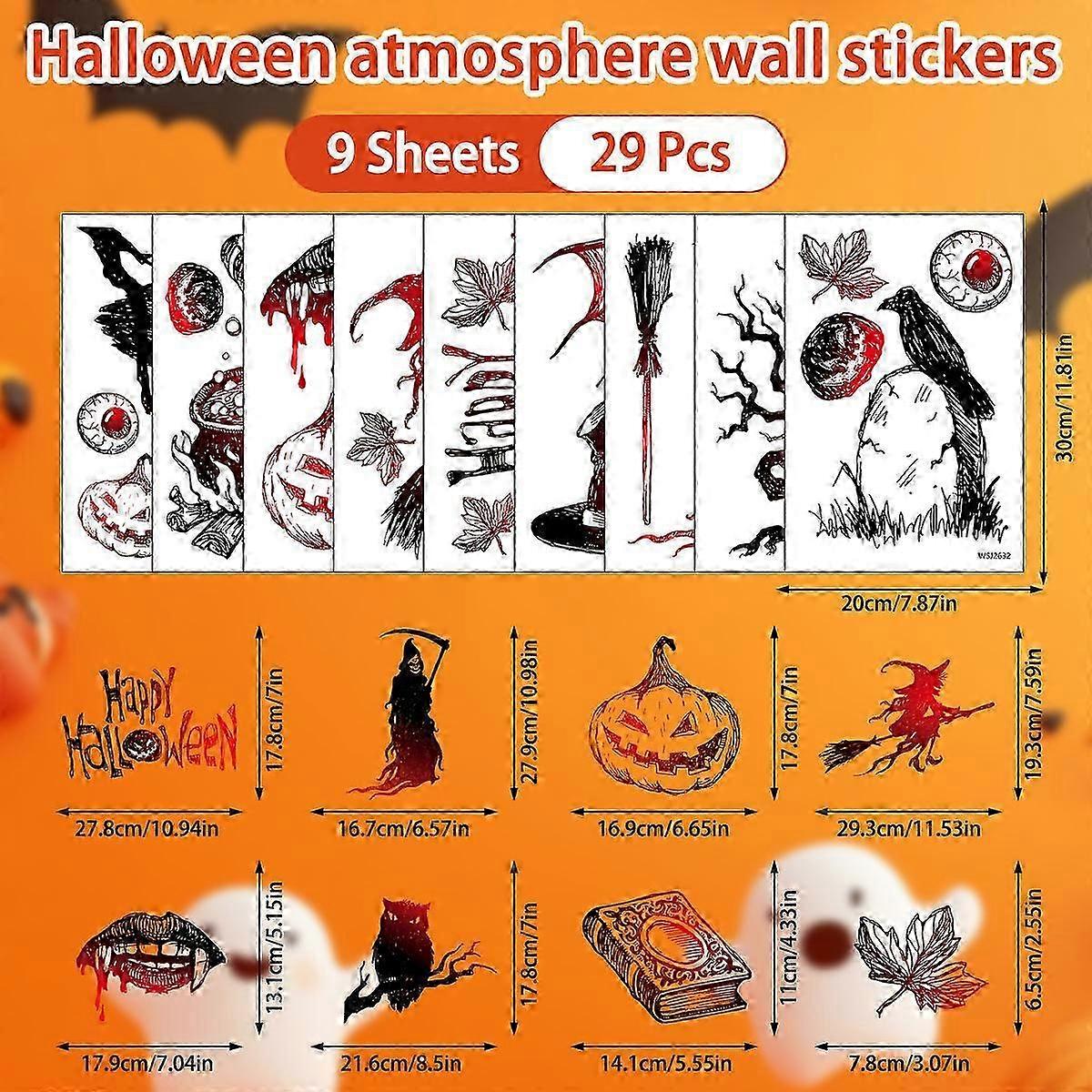 Hlraizz  Halloween  Pumpkin Witch Static Sticker Pack
