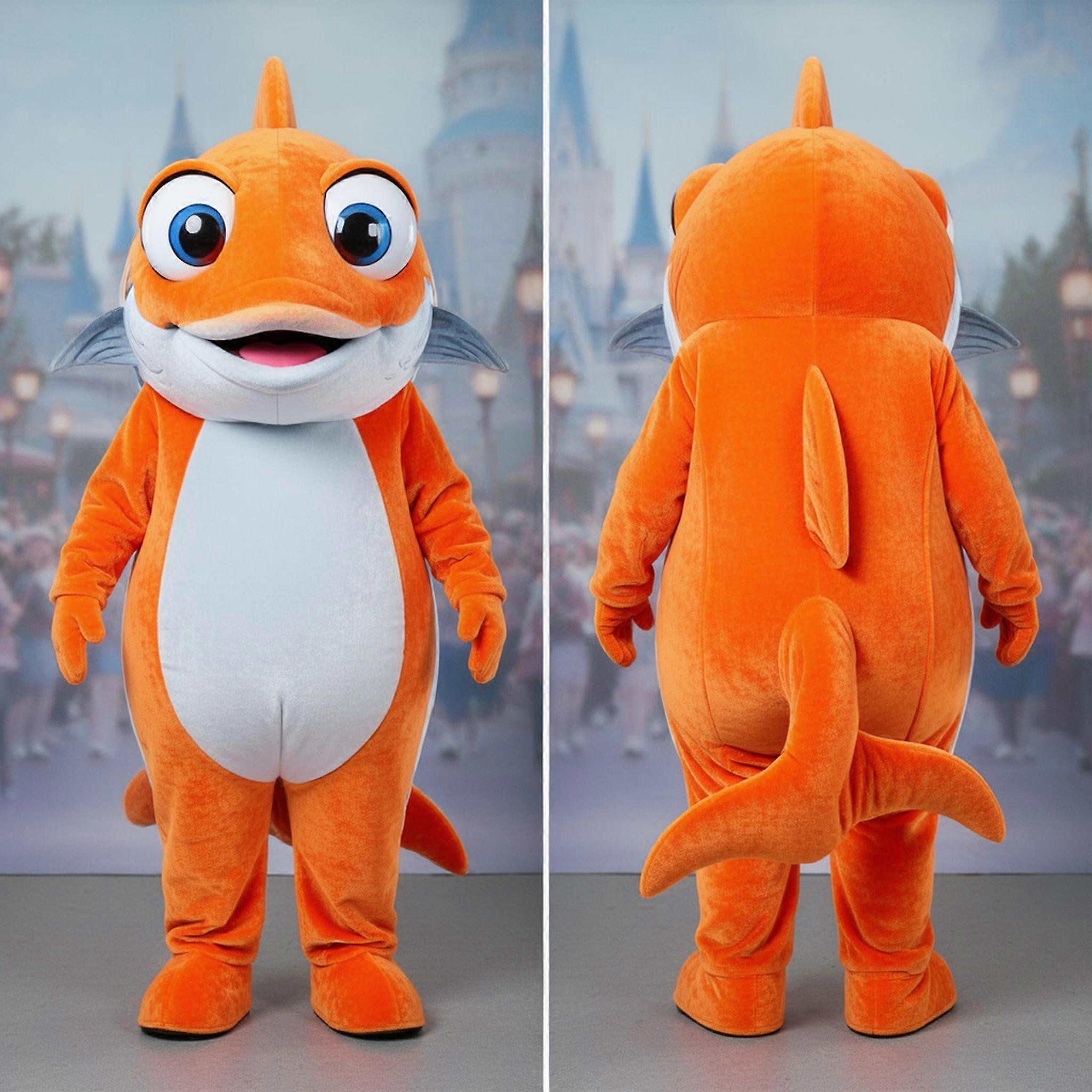 MASTICOT Vibrant Orange Playful Tuna Mascot