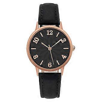 Women's Quartz Watch with Faux Leather Strap Round Dial for Casual and Formal Wear