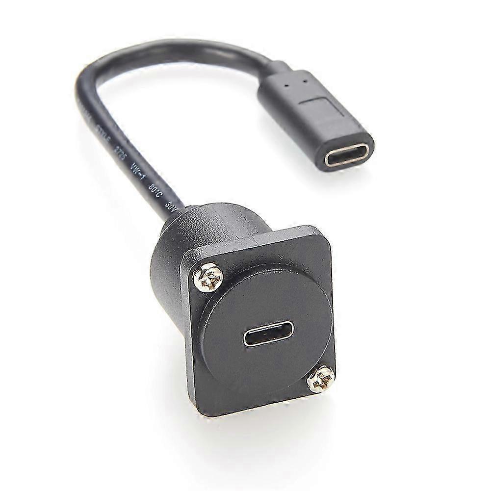USB C D-Type Panel Mount Cable