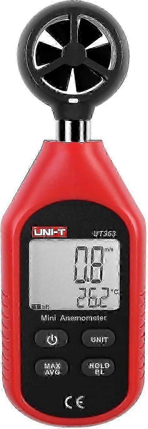 Mini Digital Anemometer High Precision Handheld Wind Speed Meter with Temperature Sensor - UT363_HP