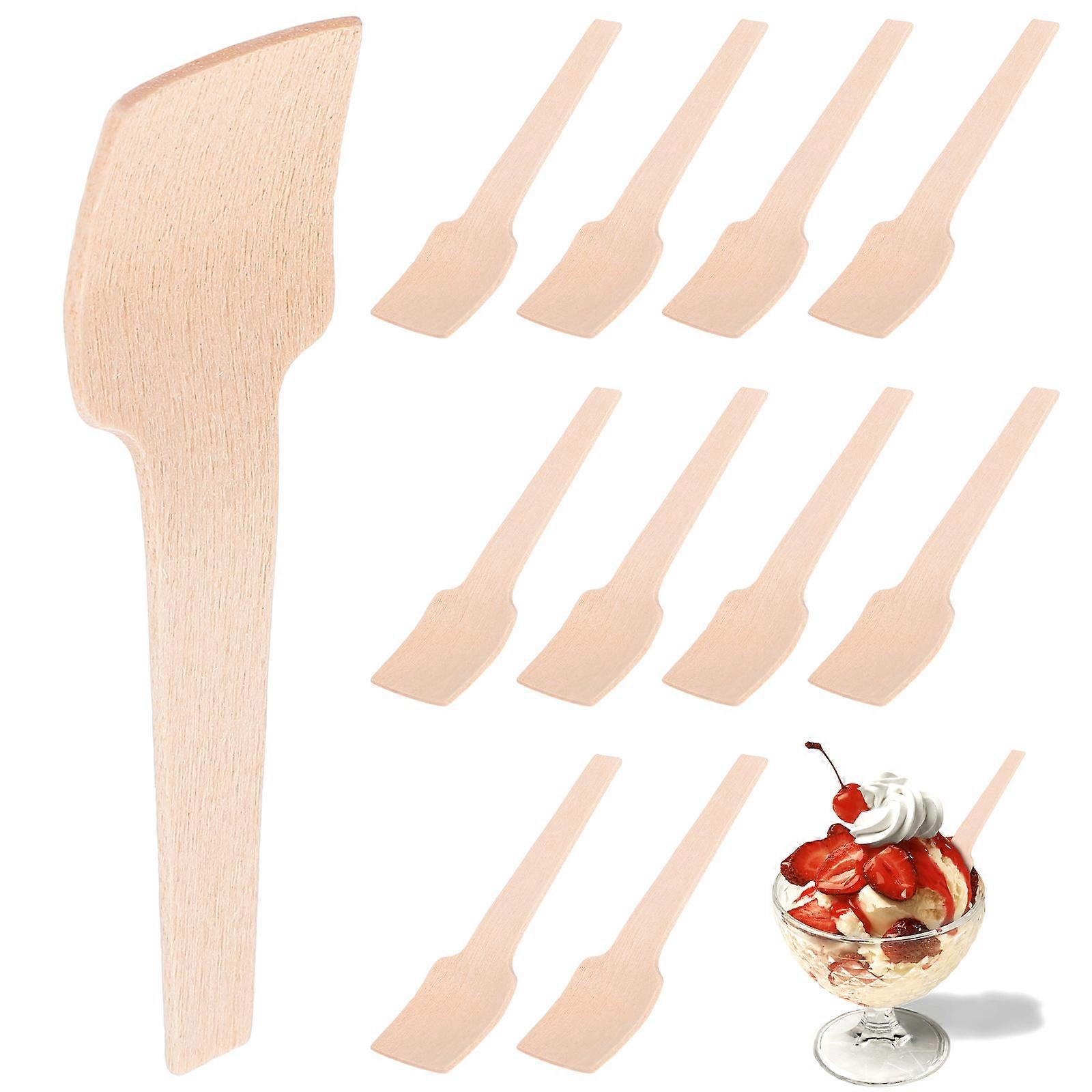 Wood Spoons Tableware for Sealing Use 100Pcs Pack