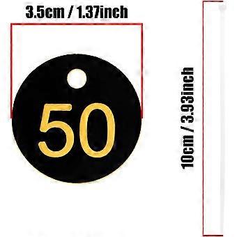 Plastic Number Tag 1-100 Numbered Marking Identification Hang Tags Luggage Labels ID Tag with Rings for Organized Coded Key Box Cabinet Plant Coding T