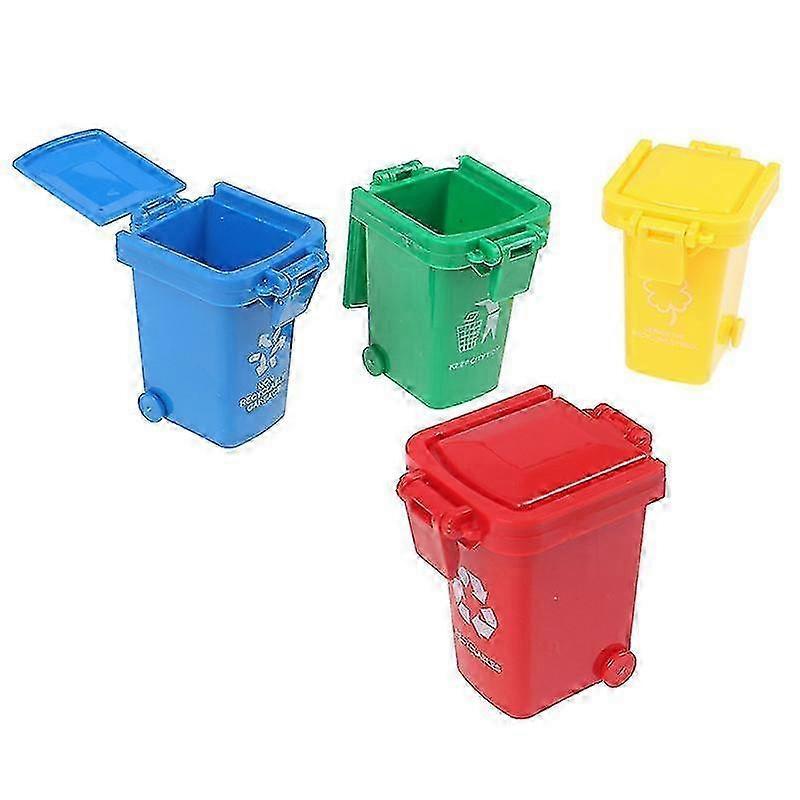 4pcs ABS Garbage Can Toy Set