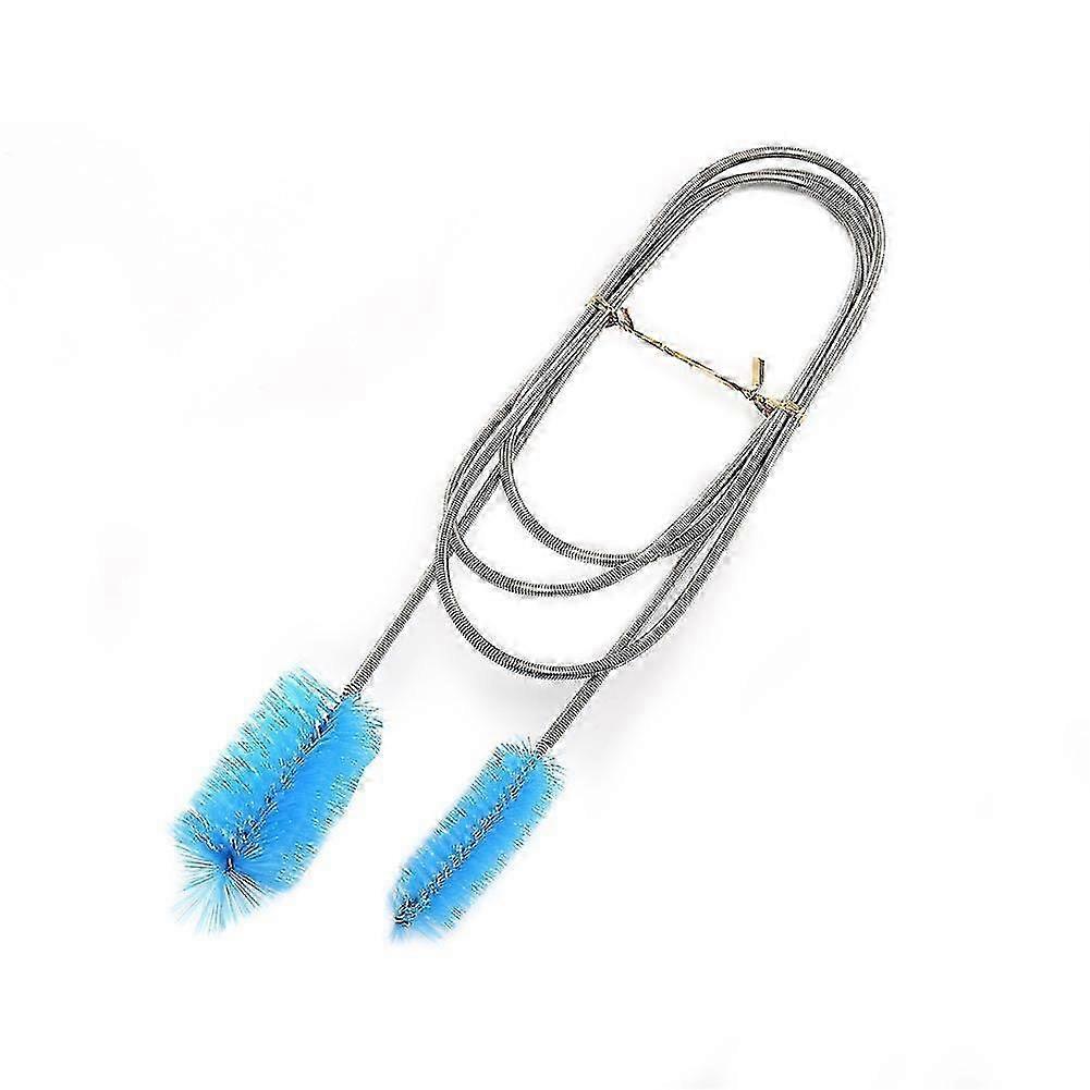 Adjustable Dual-Brush Spring Cleaning Tool for Pipes