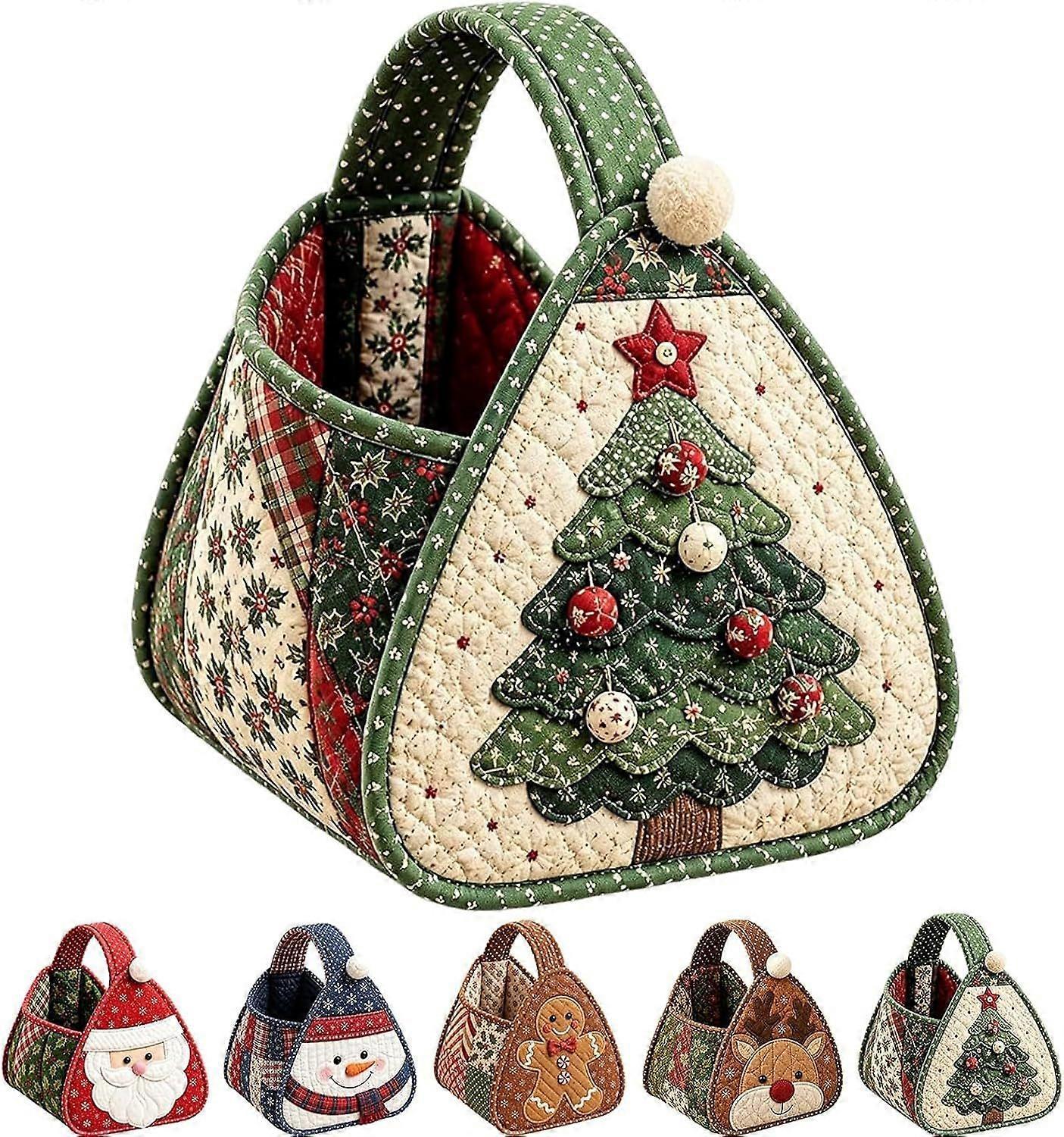 Festive Appliqué Fabric Basket Kit