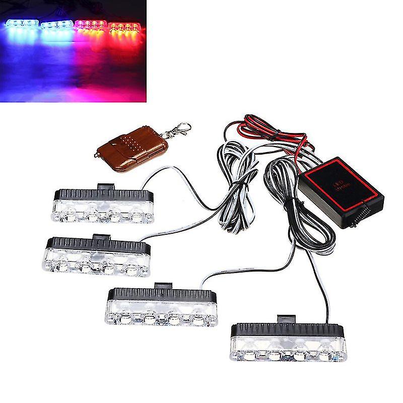 Car Strobe Warning Lamp Grille Flashing Break Down Emergency Trailer Beacon Lamp