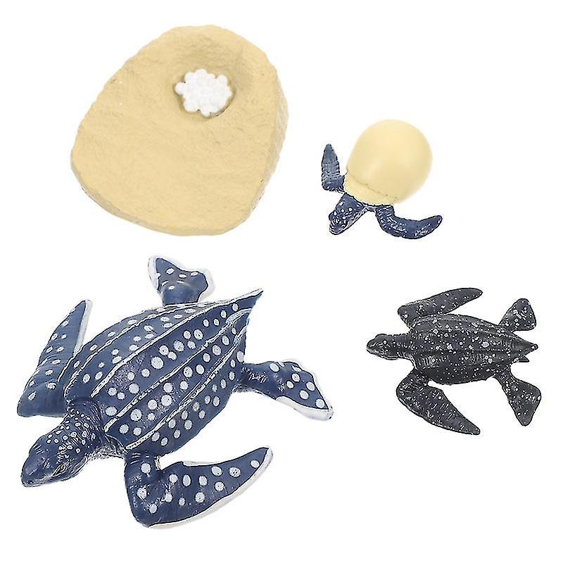 8X7.5x3cm Blue Toy Playsets 1 Set Plastic Leatherback Turtle Growth Cycle Models Educational Toys Tu