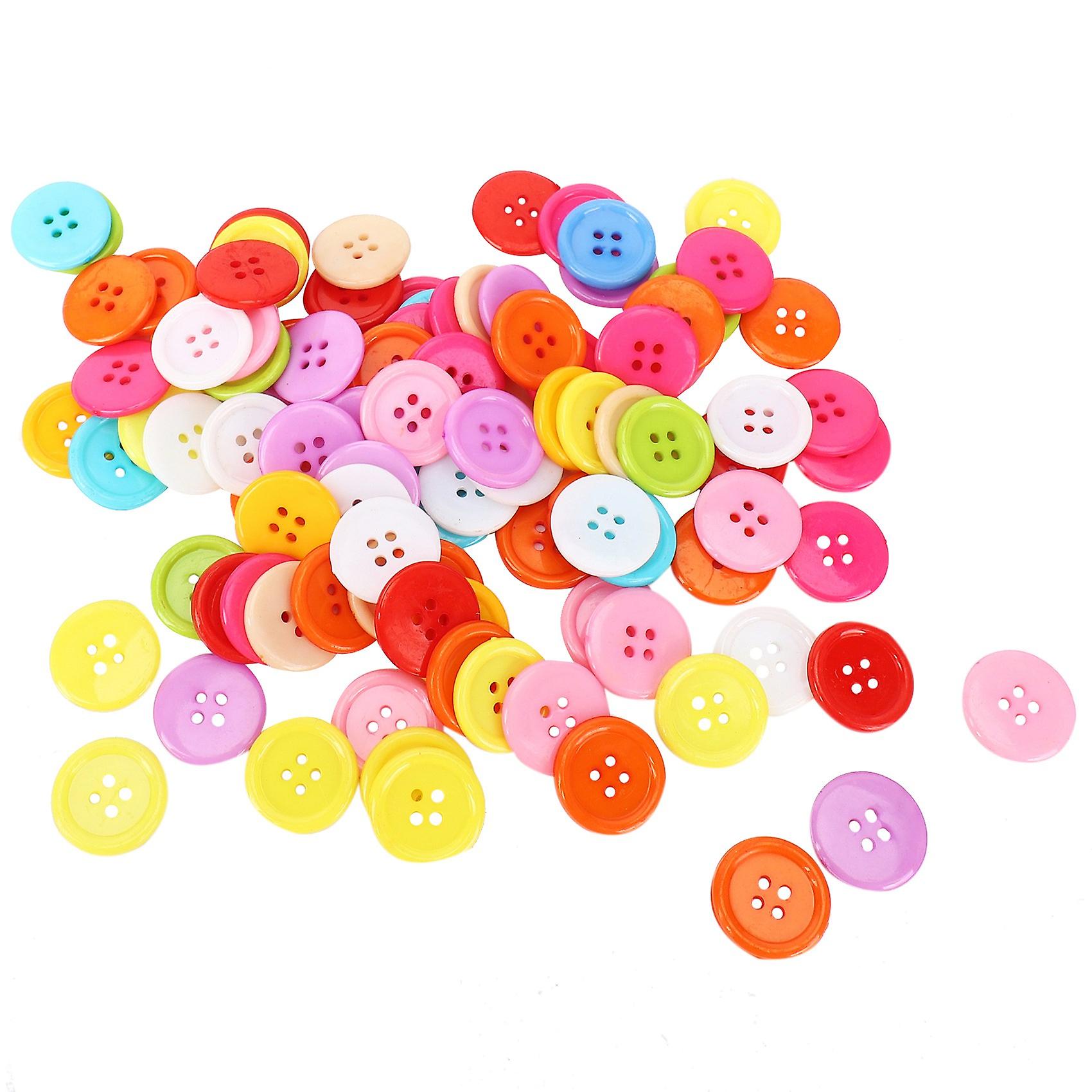 Generic DIY random color Set of 100 sewing buttons Craft for kids DIY toys, Plastic, Random Color
