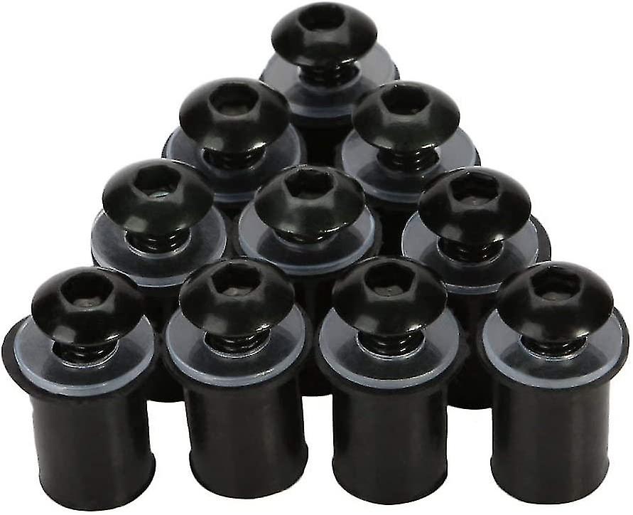 M5 5mm Windscreen Screw Bolt Windshield Mounting Nutsblack10pcs