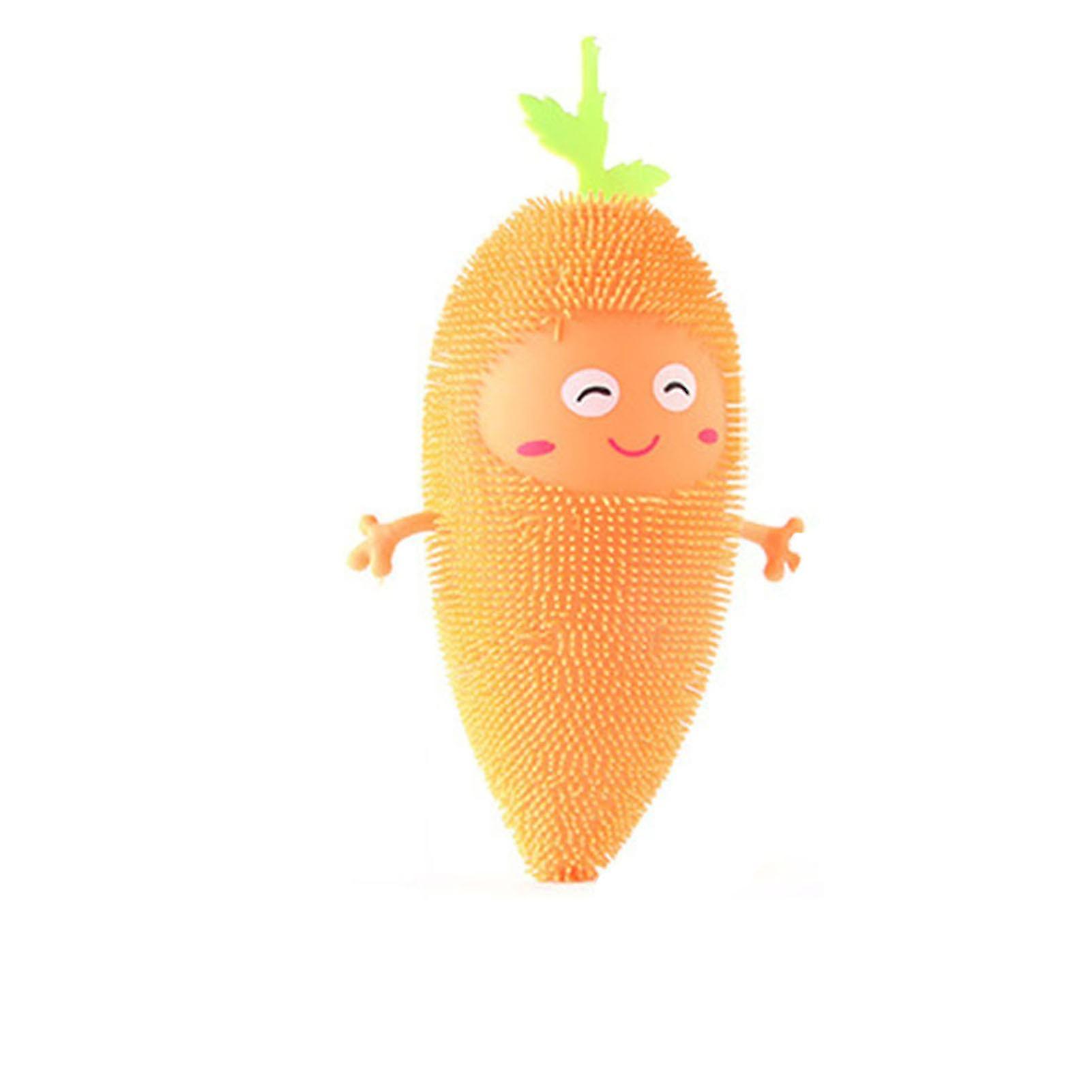 Farfi Highly Simulated Solid Color Luminous Carrot Shape Squeeze Toys For Children