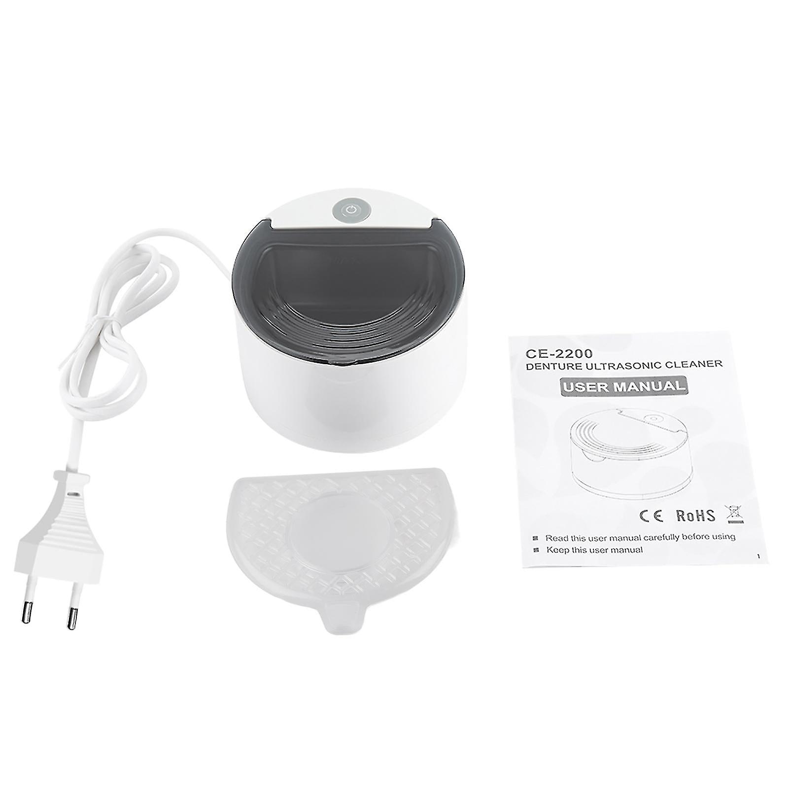 Ultrasonic Denture Cleaner Retainer Mouth Guard Cleaning Machine (eu Plug 220-240v)