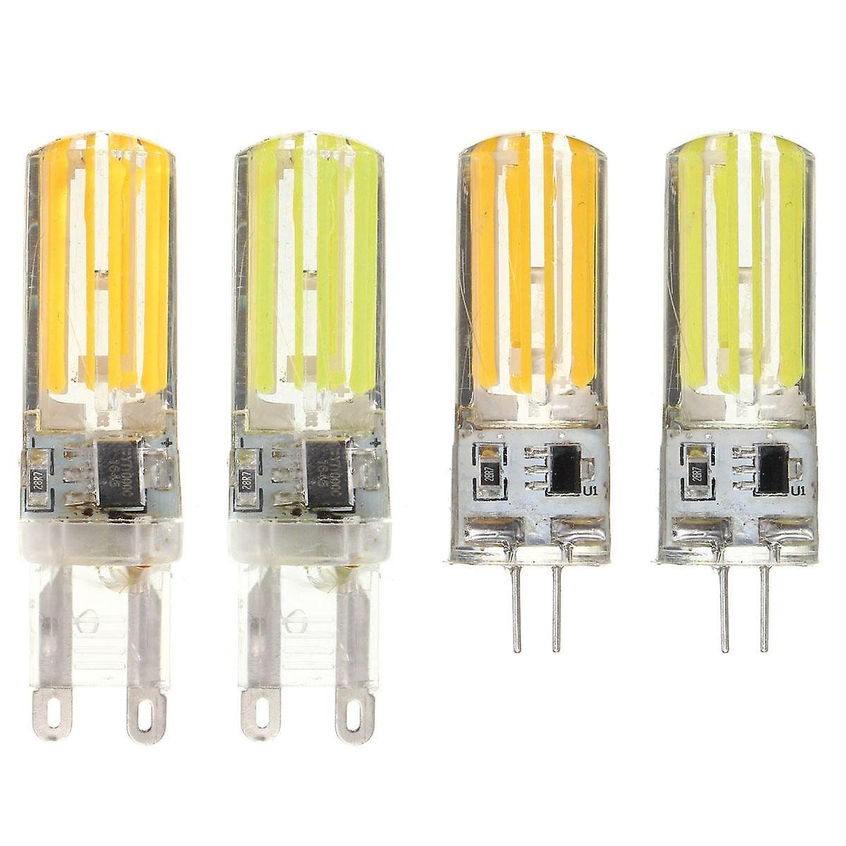 Dimmable G4 G9 5w Led Cob Light Bulb - Silicone, Warm White/pure White, Chandelier Lamp, Ac220v
