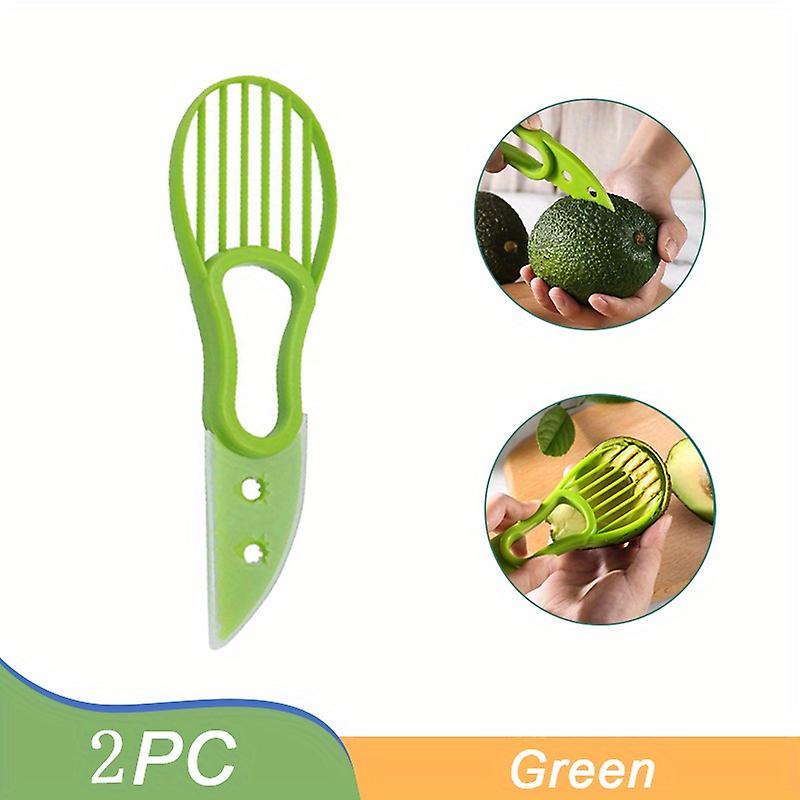 1/2pcs 3-in-1 Avocado Slicer Shea Corer Butter Fruit Peeler Cutter Pulp Separator Plastic Knife Kitchen Vegetable Tools Home Accessory